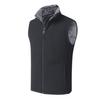 Men Winter Vest Sleeveless Stand Collar Solid Color Fleece Thick Keep Warm Plus Size Neck Protection Winter Waistcoat for Daily Wear