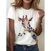 Women's T Shirt Print Graphic Animal Plants Vintage Classic Short Sleeve Neck Round Neck Regular Tops Summer