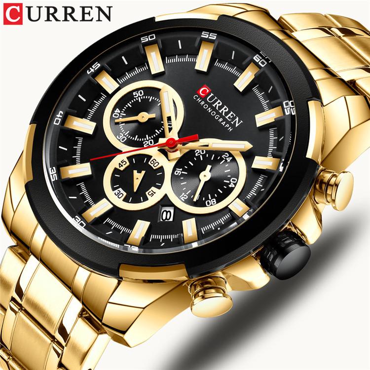 CURREN Men's Six-pin Calendar Men's Watch Business Waterproof Quartz Watch