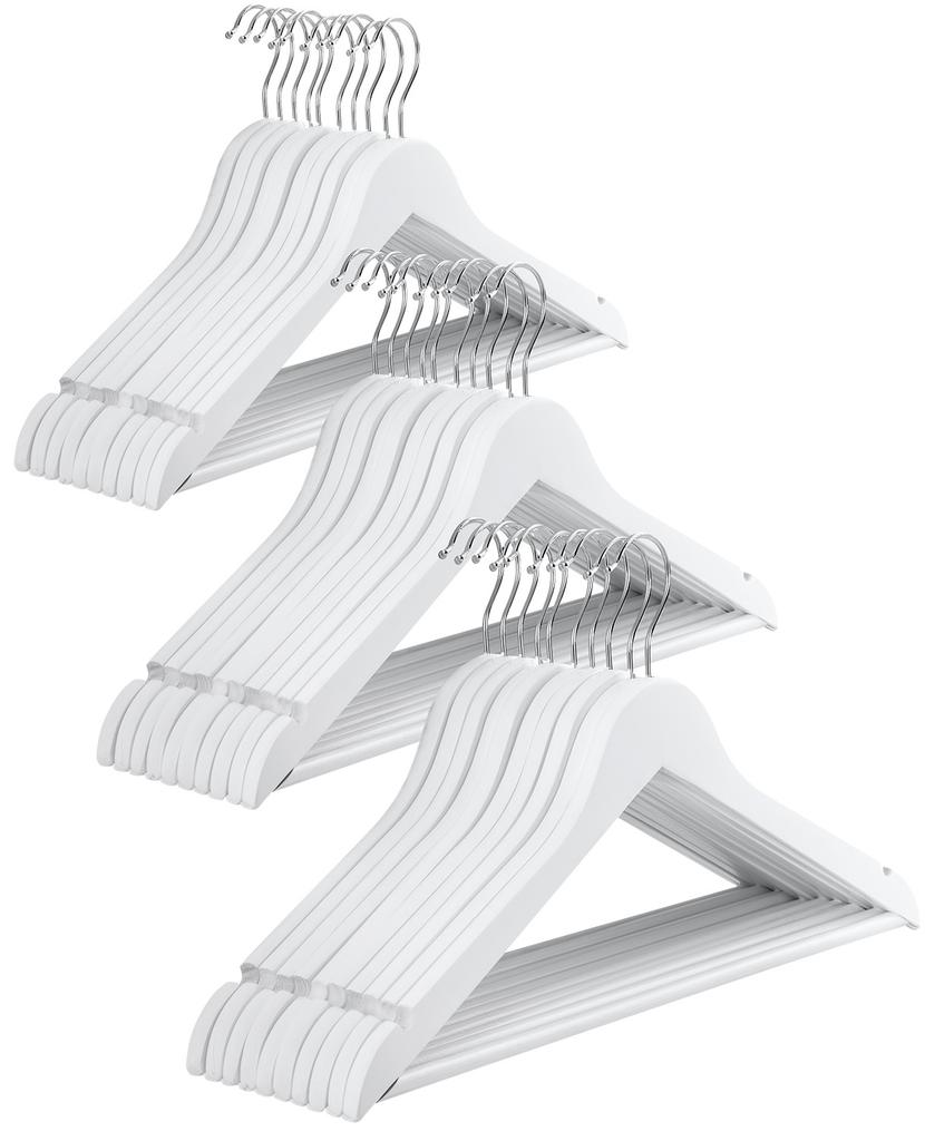 Wooden Clothes Hangers 30 Pcs Ms-858 Massido