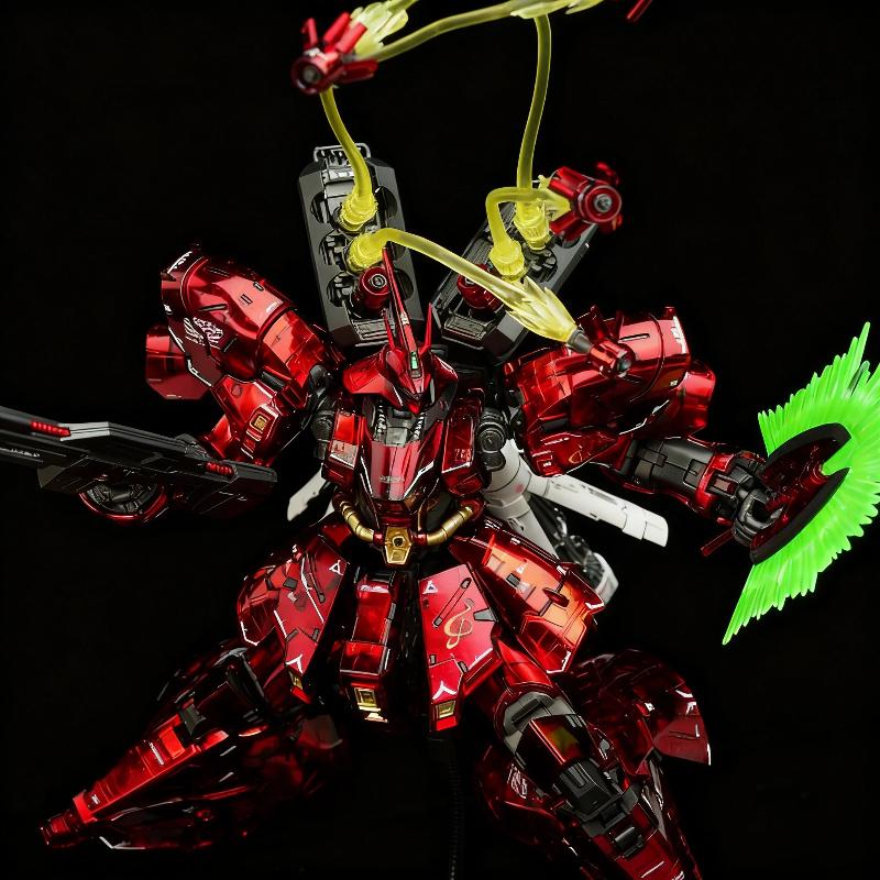 På lager RG 1/144 Sazabi Klarfarge Mekanisk Kjerne Forkromming Monteringsmodellsett Actionfigur Skrivebordsdekorasjon Trendy Leketøy Gave