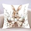 Easter Rabbit Pillow Case Cushion Cover Soft Cute Throw Pillow Case For Car Sofa Pillowcase Polyester With Zipper