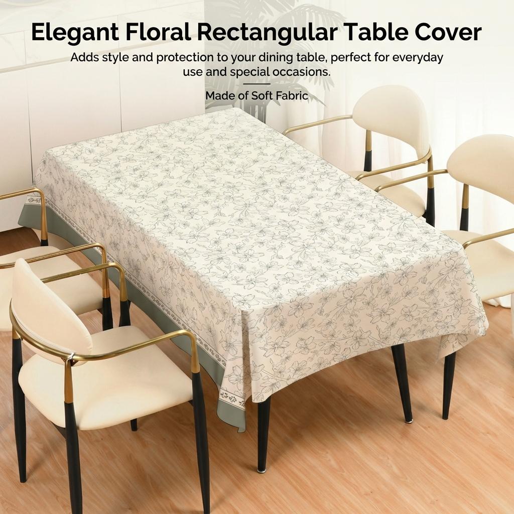 Rectangular PU Tablecloth Waterproof Oil-Resistant Non-Slip Silk Texture For Home Dining Table