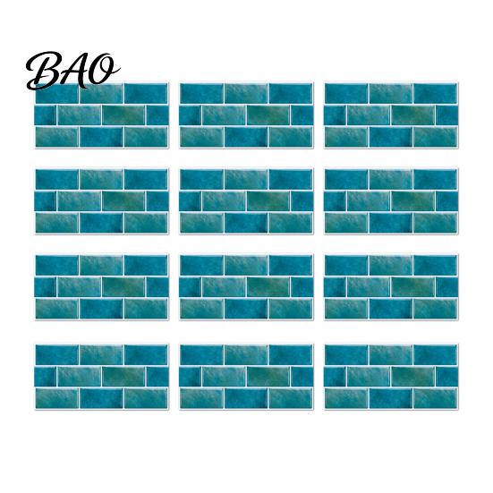 Cover Wall Defects Stickers Self-Adhesive PVC Tile Stickers, Waterproof Mosaic Pattern Decals for Kitchen Bathroom Renovation Supplies Home