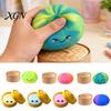 Anxiety Relief Steamed Bun Toy Smiling Stress Ball Anti-Anxiety Cartoon Dumpling Squeeze Soft Simulated Dough Fidget Sensory