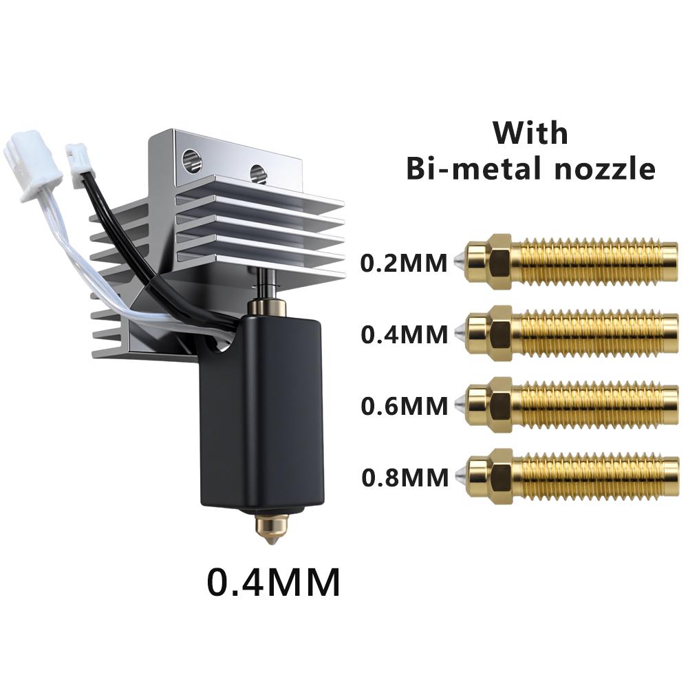 CC Upgrade Bimetallic Hotend  Nozzle For Elegoo Centauri 0.2/0.4/0.6/0.8mm  Nozzles For Centauri Carbon   3D Printer