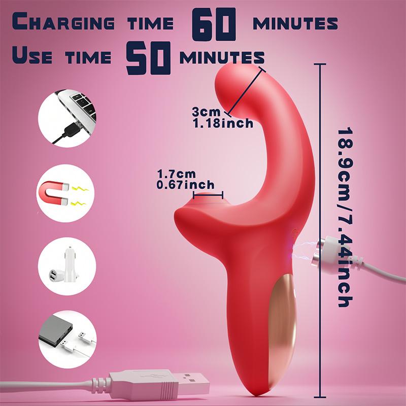 Leistungsstarker Dildovibrator mit 20 Geschwindigkeiten, weiblicher Klitoris-Sauger, Vakuum-Klitorisstimulator, Waren für Erwachsene, Fingerwackeln, Sexspielzeug für Frauen