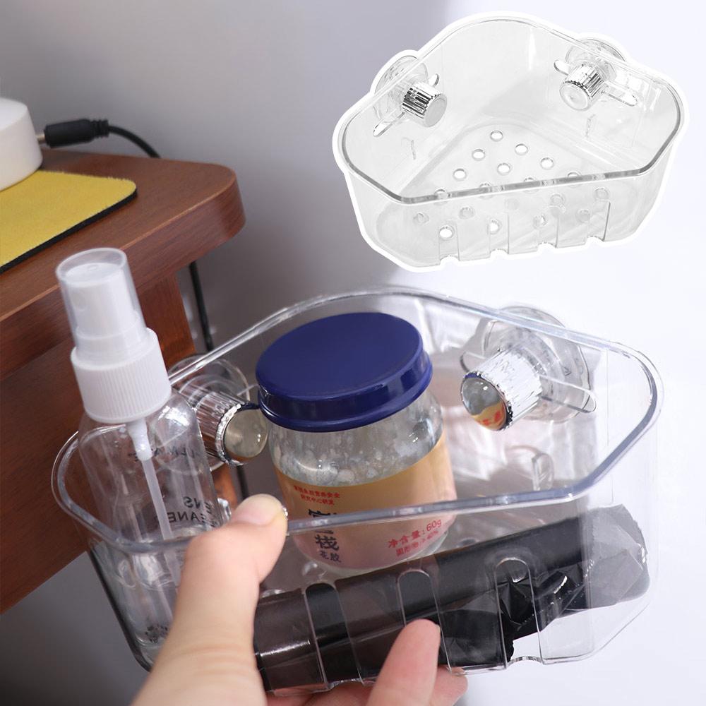 Multi functional Basin Corner Shelf Rotating Sponge Holder Sink Storage Basket  Laundry Room
