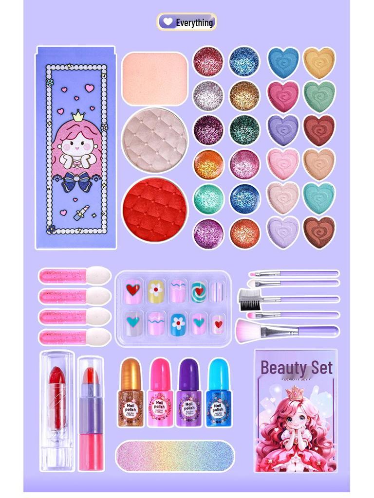 Princess Makeup Set for Girls - Complete Eyeshadow and Gift Box Toy.