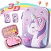 Childrens Eva Pencil Organizer With Cute Unicorn 3d Pattern For School And Gift