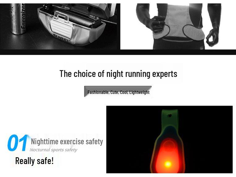 Silicone Multi-Functional Clip Light for Outdoor Sports and Night Running