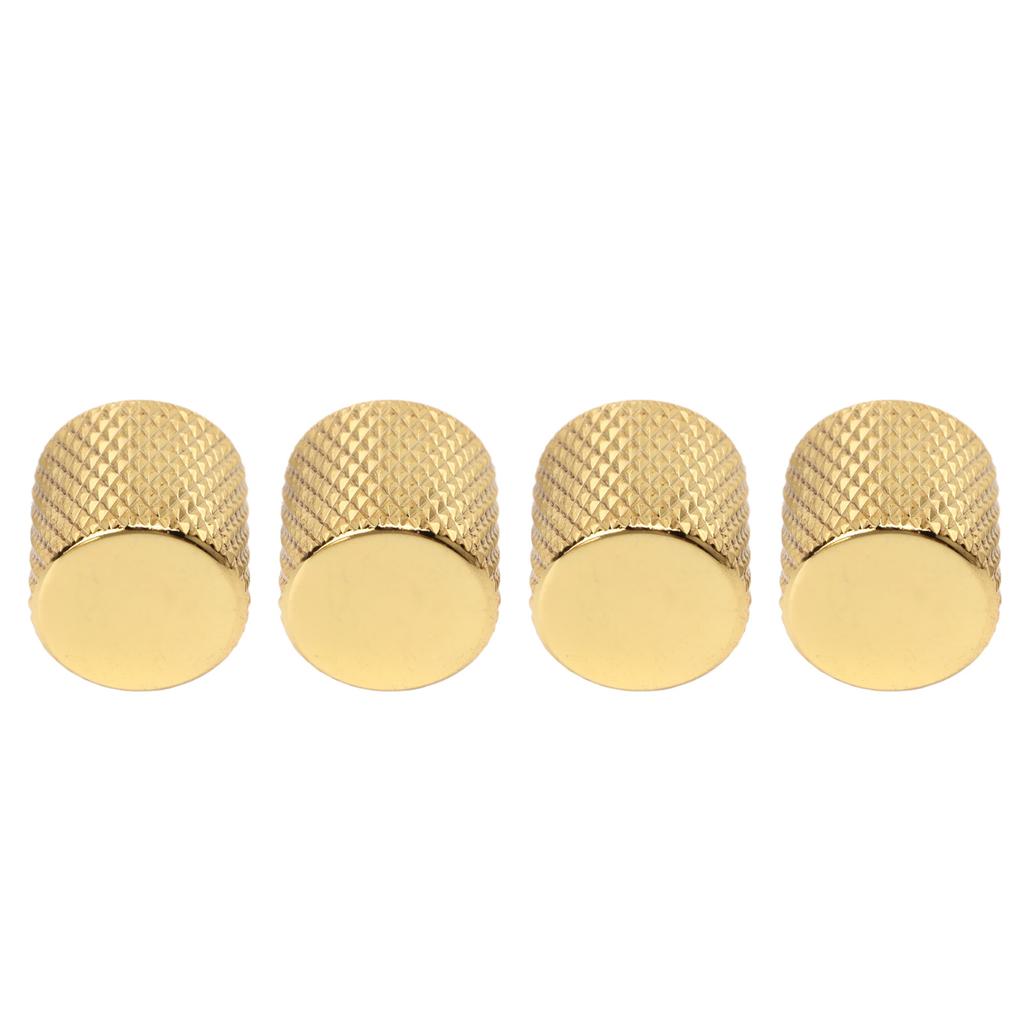 4Pcs Potentiometer Knob Wide Compatibility Strong Delicate Electric Guitar Control Knob Gold