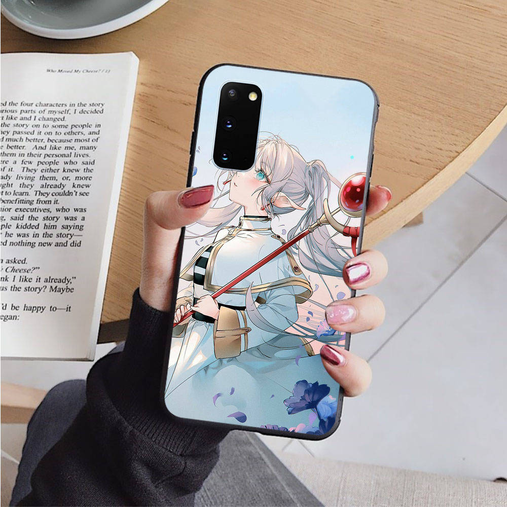 

AD65 Frieren Black Case for Samsung Note 20 Lite S24 Ultra S23 S22 A05 A06 A11 A71 A15 A16 A13 A24 A25 A33 A52 A53 M55 M35 Sofe Cover Samsung A52 ирис