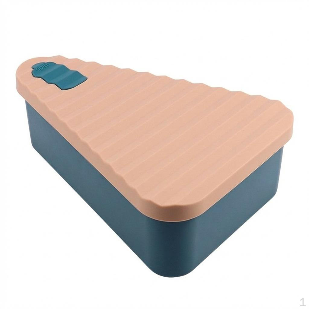 Silicone Bento Lunch Box with Lid, Food Storage Containers Airtight, Leftover