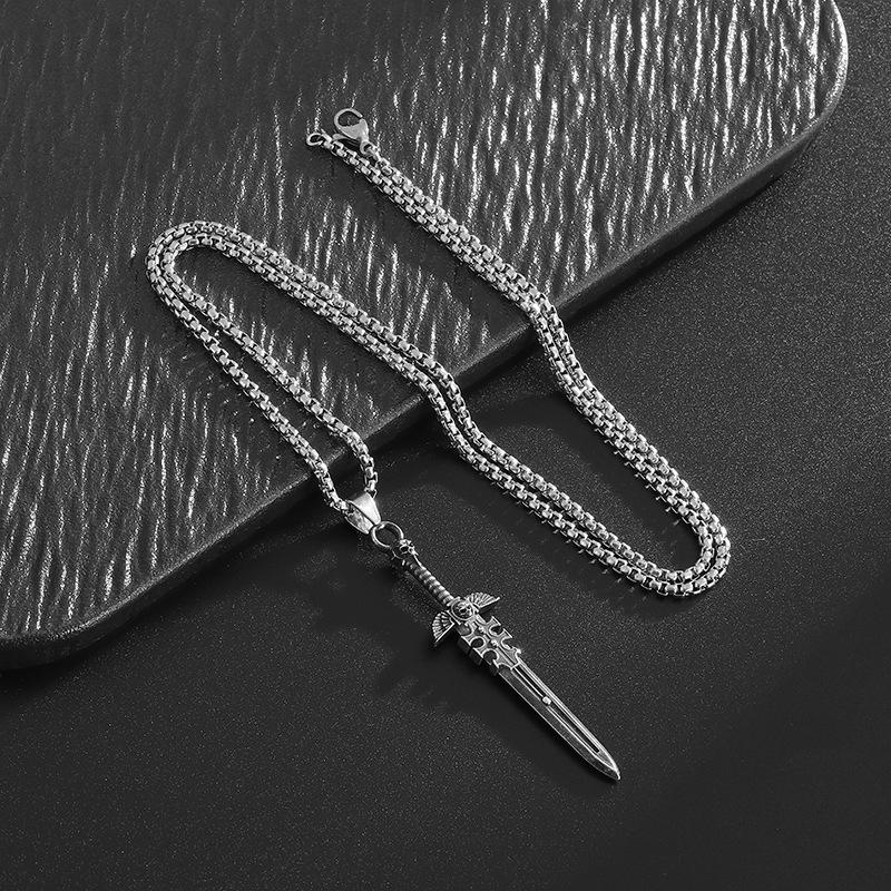 Personality Design Punk Goth Style Sword Drop Dangle Earrings for Men New Trend Hip Hop Rock Party Zircon Y2K Accessories