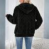 Women's Fashion Long Sleeve Solid Color Hooded Sweatshirt Jacket