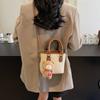 Retro High-End Hand Carry Fashion Bucket Bag Women'S Simple Shoulder Oblique Span Bag