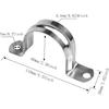 2inch With 2 Holes U Bracket Stainless Steel Tube Strap Tension Clip U Bracket Rigid Pipe Strap Tension Clips for Pipe Fixing(25Pcs)