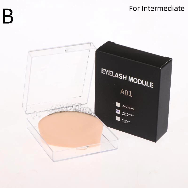 1Pcs Eyelash Practice Silicone Model With Realistic Eyelash Extensions, Reusable Training Eyelid-Eyelash Extension Tool