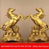 Pure Brass Tang Horse Figurine - Zodiac Success Mascot for Office & Home Decor.