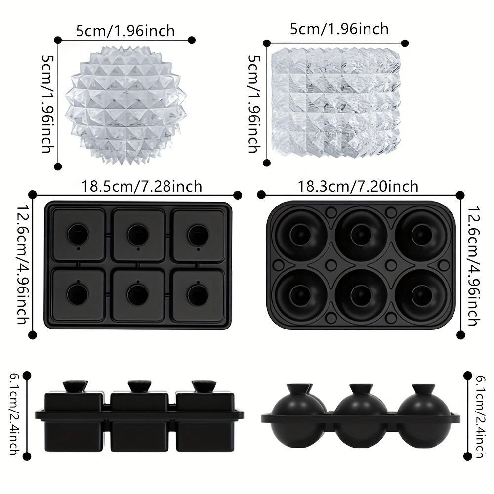 Easy-Release Silicone Ice Cube Tray with Funnel - Stackable Leakproof Design for Whiskey & Drinks - Perfect for Parties & Home