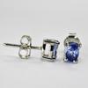 Elite 925 Sterling Silver Earring 8 Ct Natural Blue Sapphire Gemstone Certified