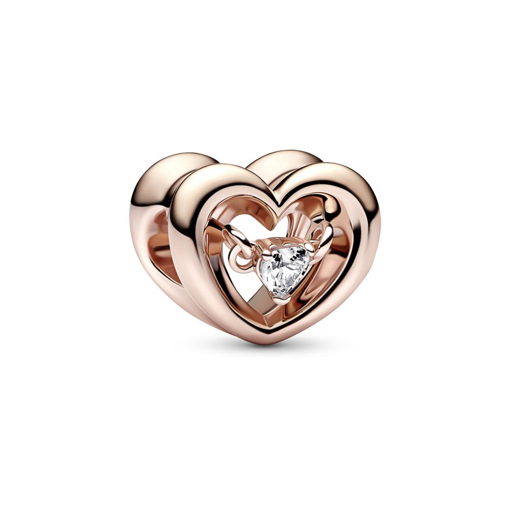 Pandora Rose Radiant Heart & Floating Stone Charm_782493C01