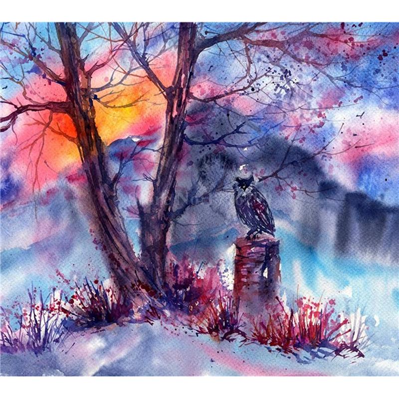 

алмазная живопись 5d животные сова 5d сова алмазная живопись 20X30CM