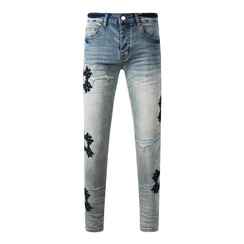 STREETRICH Fashion Americans Brands Men's Jeans Luxury Streetwear Holes Long Trousers Quality Male Stretch Slim Pants Skinny Trousers