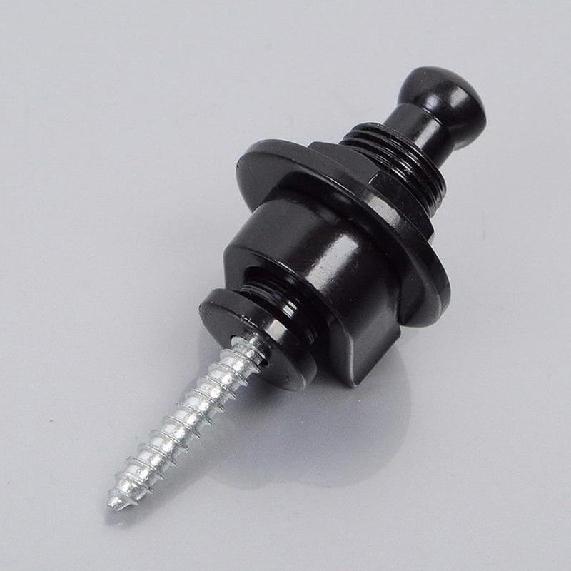 

Round Head Straplock Acoustic Electric Guitar Bass Strap Buckle Lock Skidproof чорний