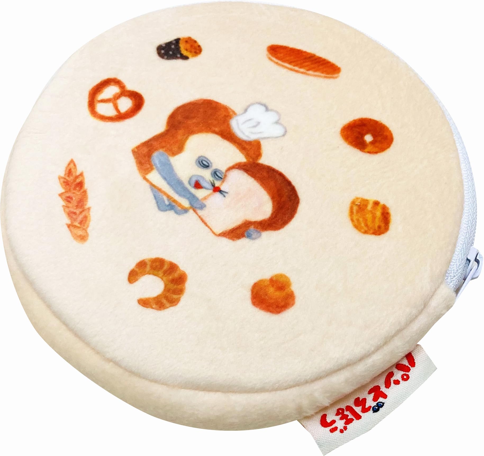 

MORIPiLO Tissue Case Bread Thief Goods Character Pouch Accessory Case Small Cute 13x13cm Beige Bread Thief Morishita Makura 4621506