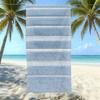 Populaire gestreepte bedrukte strandlaken Sneldrogend Zandvrij Volwassen Zwem Bad Handdoek Microvezel Handdoek