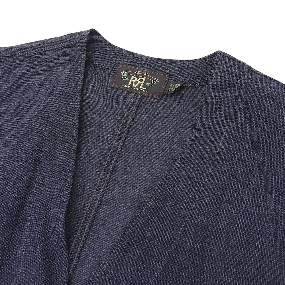 RRL Excellent condition cotton, wool, and linen pin check vest, men's, indigo, size M Best M IndigoUsed
