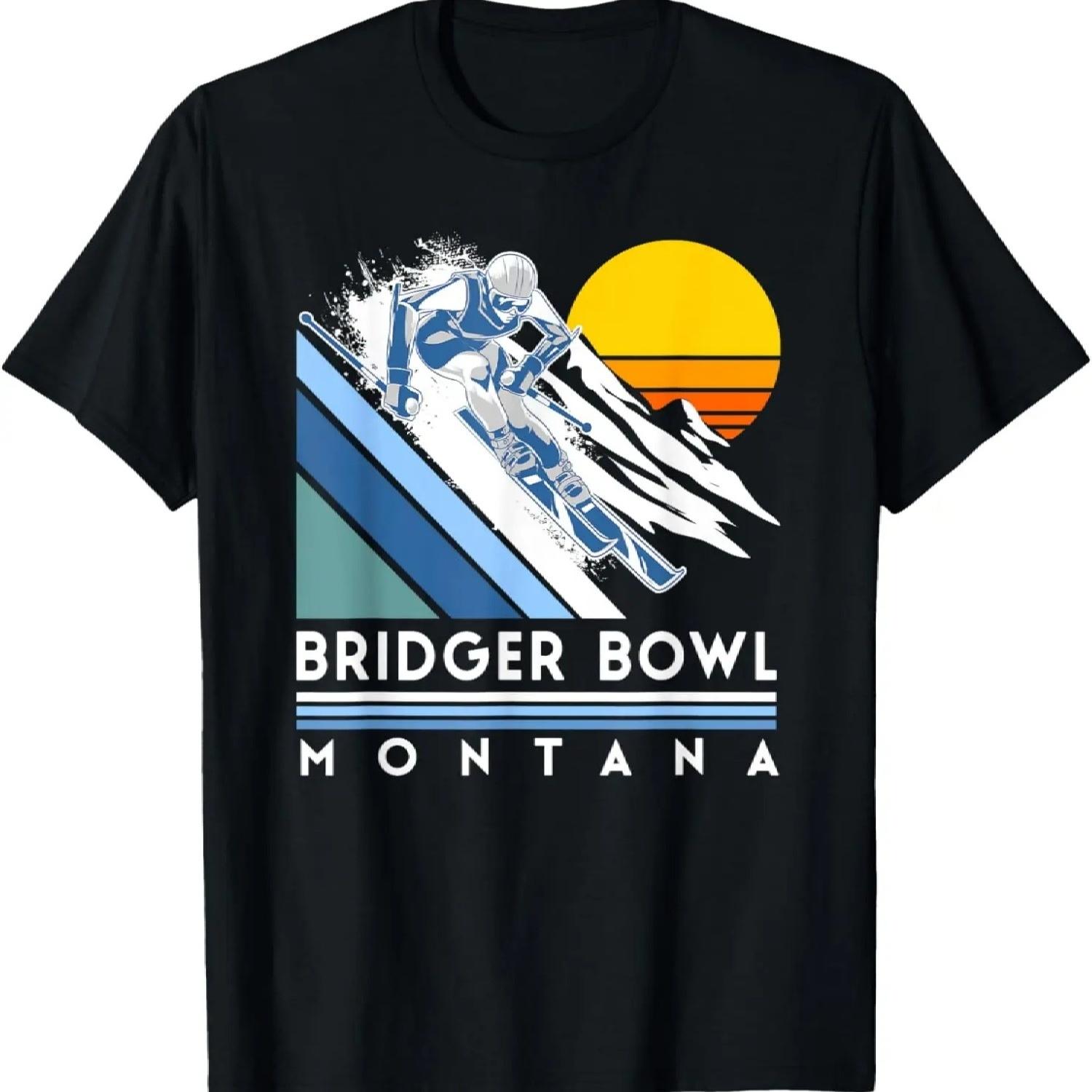 Футболка в ретро-стиле Bridger Bowl Montana S