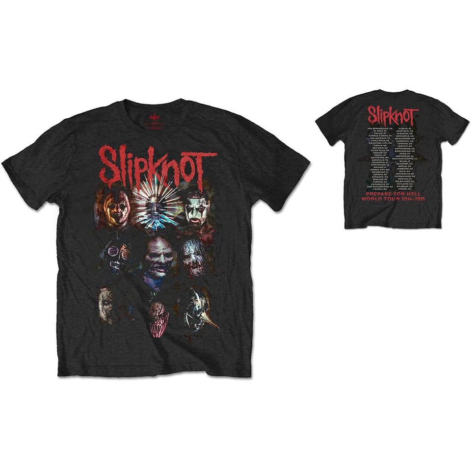 Slipknot T-Shirt: Prepare for Hell 2014-2015 Tour (Back Print) OFFICIAL NEW