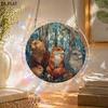 2D Flat, 83pcs 2D Stained Glass Suncatcher Puzzle Window Hanging - Suitable for Women & Men, Mom's Birthday Gift, Animal & Forest-Themed Acrylic Panel