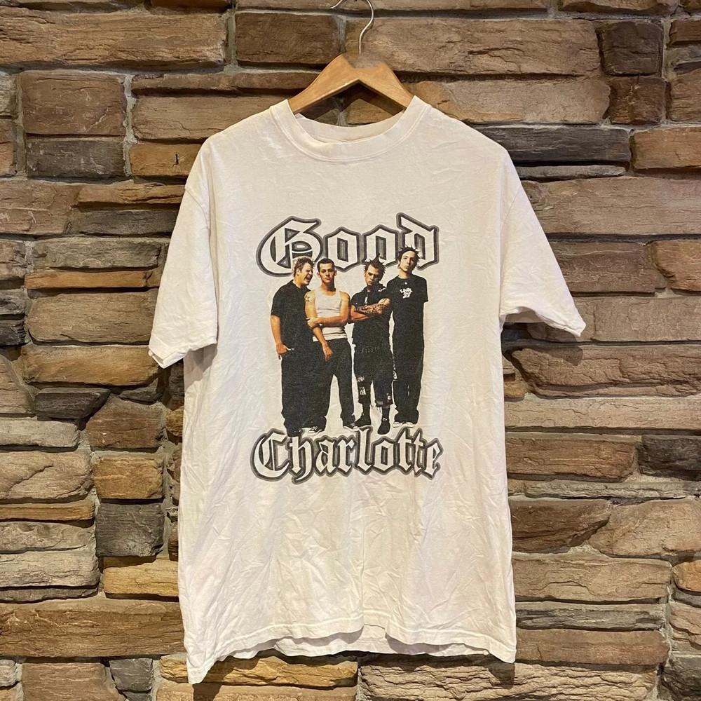 Винтажная Белая Хлопковая Футболка Good Charlotte с Коротким Рукавом Полного Размера Унисекс XL