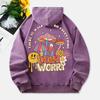 Mushrooms Washed Hoodie Womens Don'T Worry Printed Cotton Clothes Long Sleeves Pocket Oversize Winter Womans