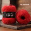 Multicolor Alpaca Mohair Gradient Hand-Knitted Medium Thickness Baby Blanket Shawl