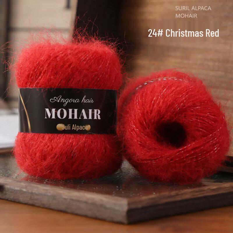 Multicolor Alpaca Mohair Gradient Hand-Knitted Medium Thickness Baby Blanket Shawl