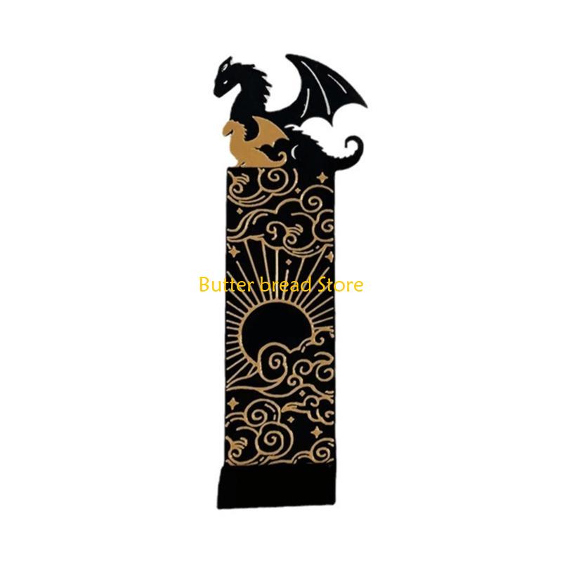 W89C Dragon Bookmarks Clouds Bookmarks Double-Sided Book Markers Bookshelf Decoration for Book Lovers Reading Enthusiast