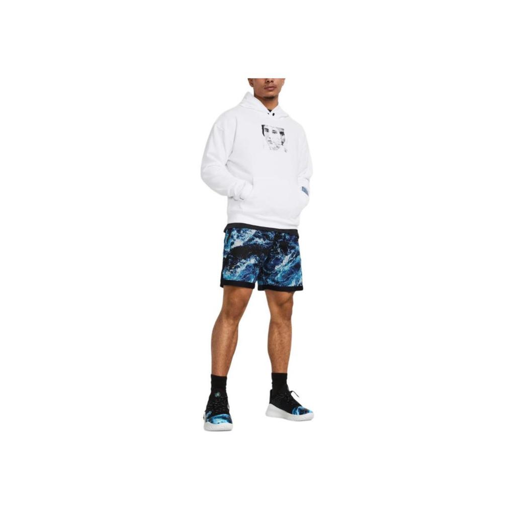 Under Armour X Bruce Lee Kollaboration UA Frühjahrskollektion Bruce Lee Charakter Print Hoodie Herren Hoodies Weiß 1385302-100