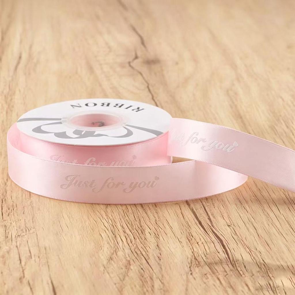 2.5cm English Ribbon for Gift Wrap, Floristry, Cake Packaging, and Crafts