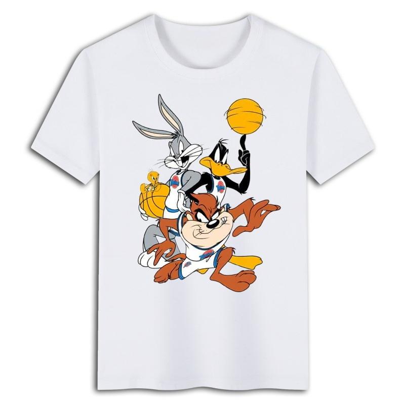 Miniso Summer 2025 New Animation Peripheral Bugs Bunny Women Fashion Street Shortsleeved Tshirt Cotton Mens and Women Clothes