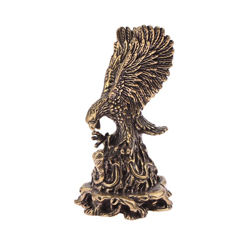 Eagle Ornament Pure Brass Tabletop Exhibition Eagle Small Bronze Ornament Car Decoration Ornament