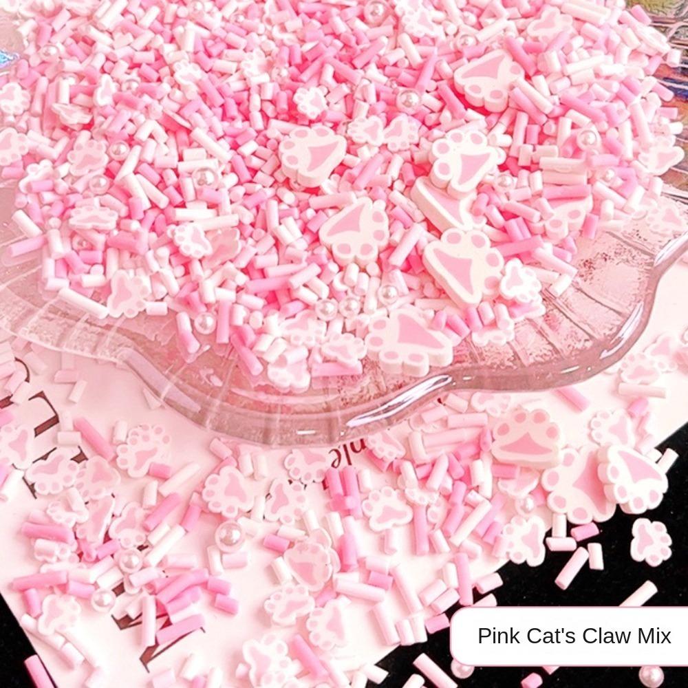 

50g Long Cylindrical Mixed Soft Pottery Pieces DIY Crafts Accessories for Slime Supplies Style 1