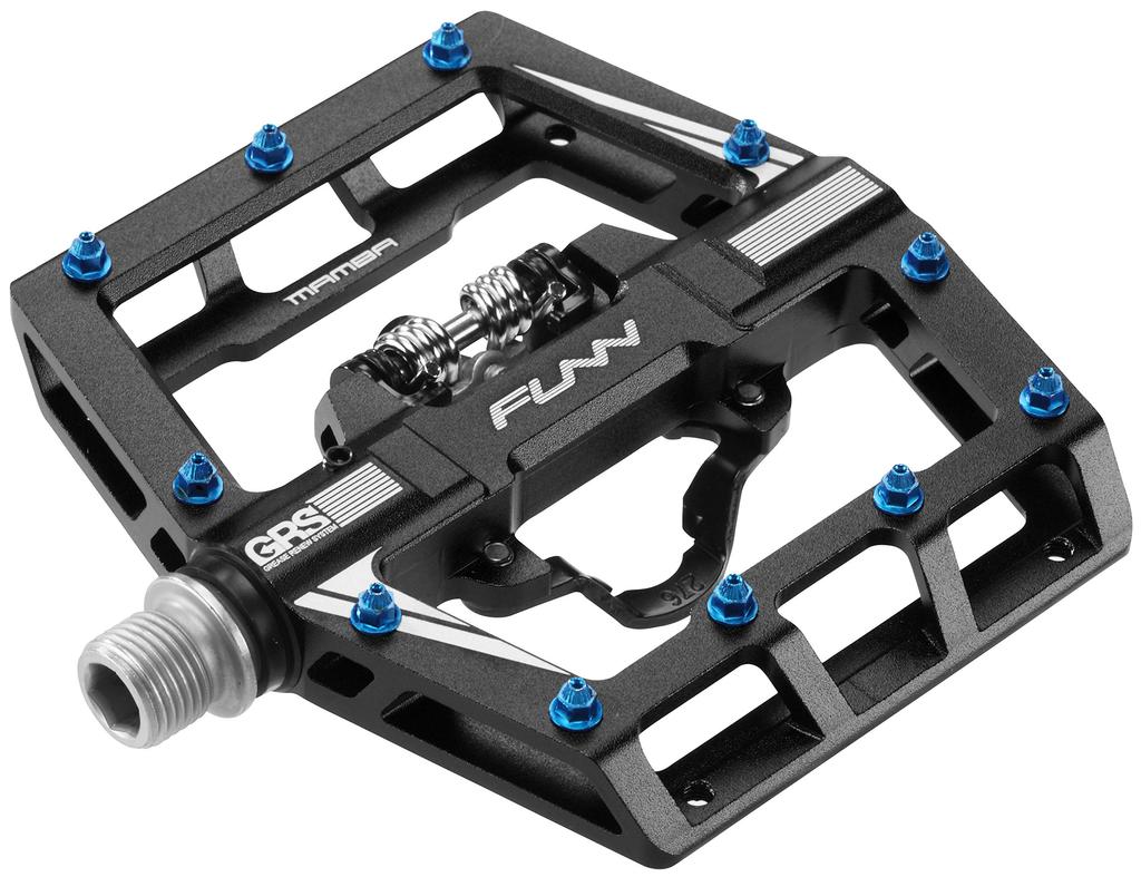 Funn Mamba Clipless Pedals with Spring Mechanism, Single-Sided Cleats, SPD Compatible, Binding Pedals, for Mountain Bikes (MTB) (Black)