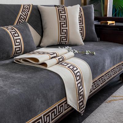 1pcs Chinese Style Chenille Sofa Cushion Luxury Solid Anti -Slip Sectional Soft Sofa Covers For Living Room Armchair Cover