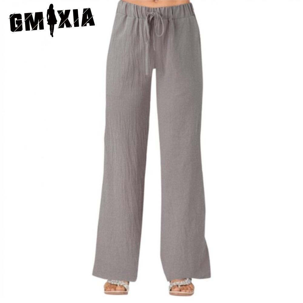 

GMXIA Женские модные повседневные брюки и капри с однотонным принтом XXL серый