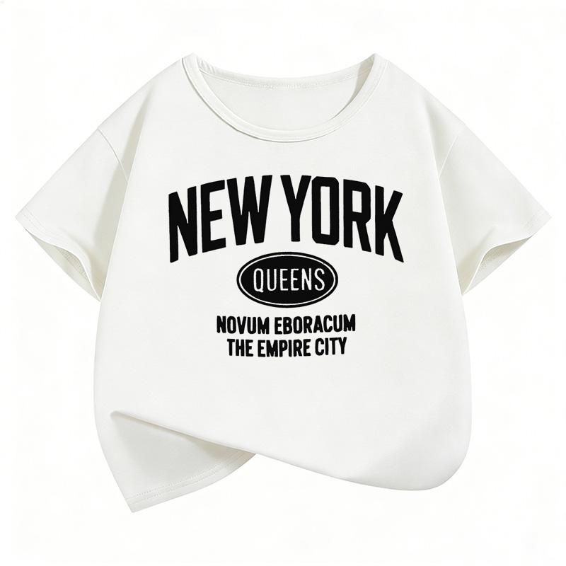 

New York Fashion Letter Design Funny T-Shirt Summer Spring Casual Top Short Sleeve 160